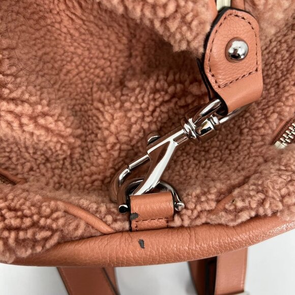 Rebecca Minkoff Pink Shearling Leather Backpack | Medium Size main image 10
